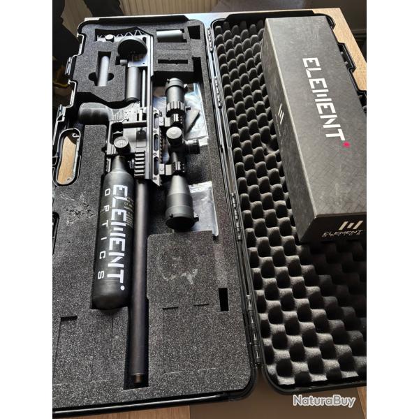 Carabine pcp impact m4 black sniper avec jumelle lment optics 4-16*44