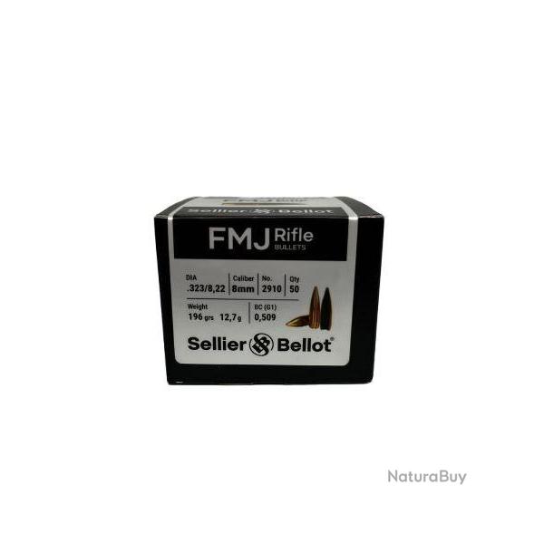 Ogives Sellier & Bellot 8 mm/.323  N°2910 196grs x50