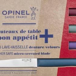 Opinel Coffret 4 couteaux de table Bon Appétit+ Couleurs panachées
