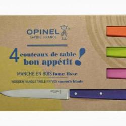 Opinel Coffret de 4 couteaux de table N°125 Bon Appétit Pop