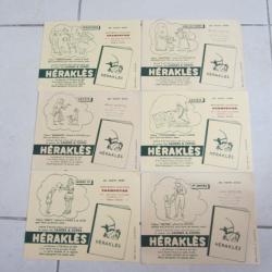 6 Buvards publicitaires Héraklès 1960