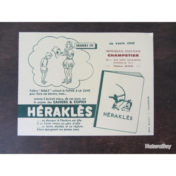 Buvard publicitaire Hrakls "Henri IV" 1960