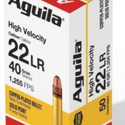 22LR High Velocity 40 grains 50 munitions AGUILA