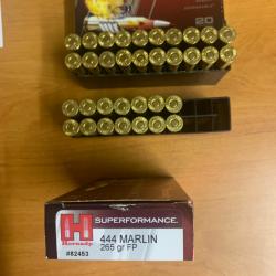 vends un lot de 34 balles calibre 444