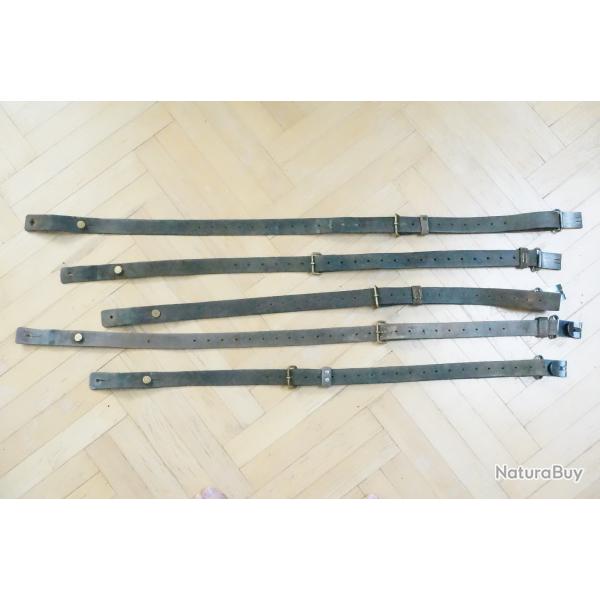Ensemble 5x Bretelle Mauser M96 M38 Suedois Bon Etat