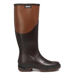 Bottes Aigle Parcours 2 Brun Femme - Caoutchouc Résistant - Confort et Étanchéité - Pour Randonnée e
