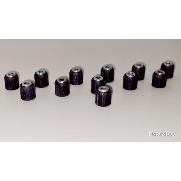 NEUF 12 SLUGS ECROU METAL CALIBRE 50 T4E