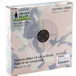 Cible Carton 14x14CM - SHOOT AGAIN