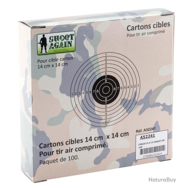 Cible Carton 14x14CM - SHOOT AGAIN
