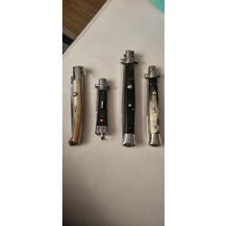 Lot de 4 couteaux automatiques anciens