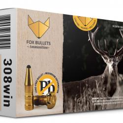 Boites de 20 cartouches Fox Bullets Fox Classic Hunter cal.308WIN 150g
