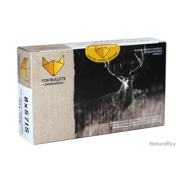 Boites de 20 cartouches Fox Bullets Fox Classic Hunter cal.8X57IS 160g