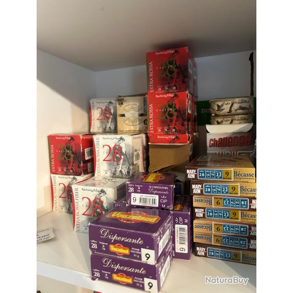 Lots super cartouche calibre 28