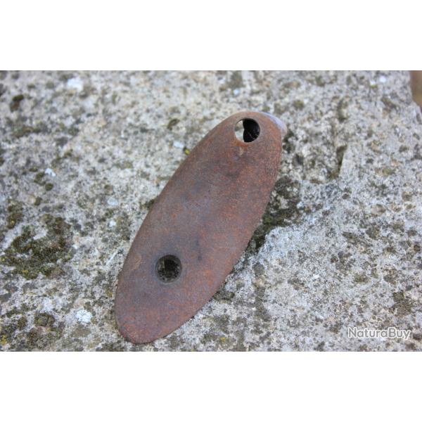 Plaque de couche de fusil de chasse XVIIIme sicle
