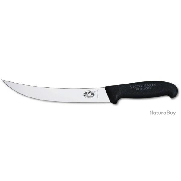 Couteau abattre lame dos renvers 25 cm Victorinox manche Noir 5.7203.25