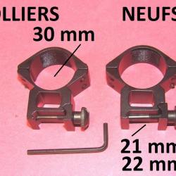colliers pour lunette 30mm et rail de 22mm BROWNING REMINGTON ZOLI etc- VENDU PAR JEPERCUTE (s21c76)