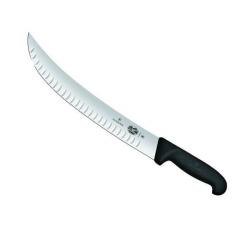 Couteau abattre lame alvéolée dos renversé 31 cm Victorinox manche noir 5.7323.31