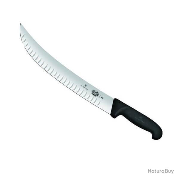 Couteau abattre lame alvole dos renvers 31 cm Victorinox manche noir 5.7323.31