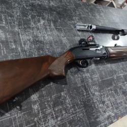 LUGER SEMI AUTO SLUG 12/76 + CANON DE 71CM + POINT ROUGE SIGHT OPTICS