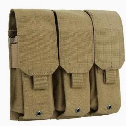 Porte chargeur triple tactique - Beige/TAN - Velcro