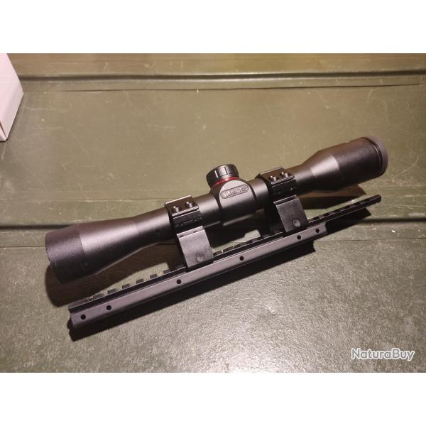 Lunette 4x32 avec rail de conversion 11mm et colliers picatinny