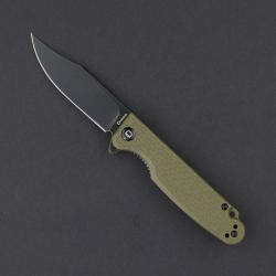 Couteau Daggerr Leprechaun Lame Acier 8Cr14MoV Blk Manche FRN OD Green Linerlock DGRLPMOLBW
