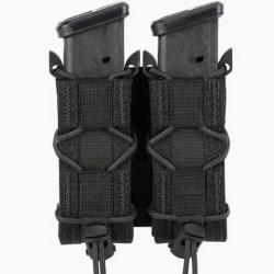 Porte chargeur double tactique -Type Taco - Noir - Pour arme de poing