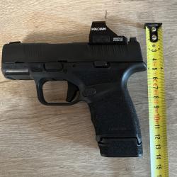 Pistolet COMPACT SPRINGFIELD ARMORY Hellcat Osp 3'' Cal 9X19mm+plaque adaptatrice+Micro-Point Rouge
