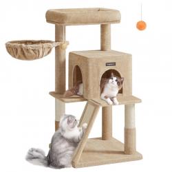 Arbre à chat avec planche à gratter 48 x 48 x 96 cm gris marron 12_0003693
