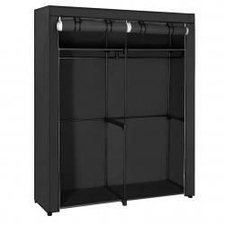 Armoire de rangement penderie portable avec barre de suspension porte-vêtements pliable vestiaire c