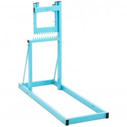 Chevalet pour couper du bois pliable 120 kg pour troncs jusqu'à 2,4 m acier bleu 14_0008695