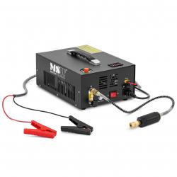 Compresseur pcp compact 300 bar 12/220 volts 350 watts arrêt automatique aluminium tôle de fer galv