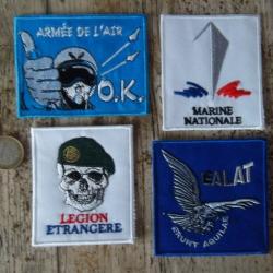 lot militaire 4 écussons armée air marine légion aviation insignes collection