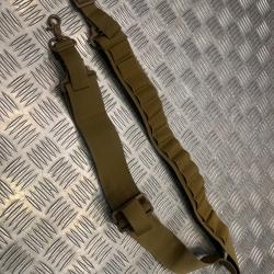 Bandoulière deux points sangle ajustable coyote porte cartouches de 15 munitions