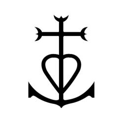 Sticker logo Croix de camargue Adhésif Autocollant - Plusieurs coloris Noir 10