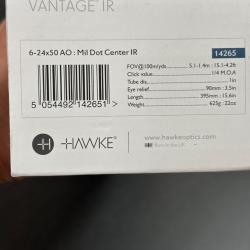 Lunette Hawke 6-24x50 AO Mil Dot Center tir