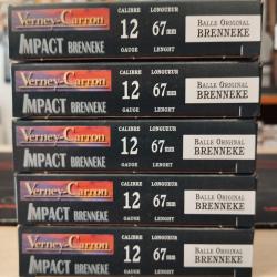 Lot 5 boîte verney-carron calibre 12/67 balle brenneke