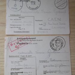 lot correspondances prisonniers Stalags et Oflags documents militaire collection