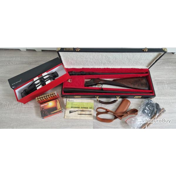 Browning B124 9.3x74R avec canon Cal 20