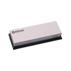 Boker Pierre d'aiguisage Bleu /Blanc 600/1500 sur socle