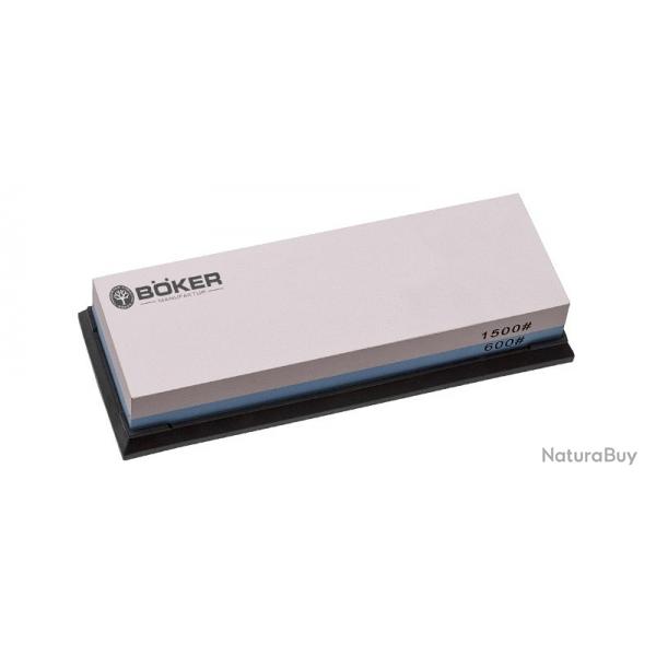 Boker Pierre d'aiguisage Bleu /Blanc 600/1500 sur socle