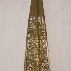 Pointe Hallebarde Pertuisane Garde SUISSE fin XIXème bronze