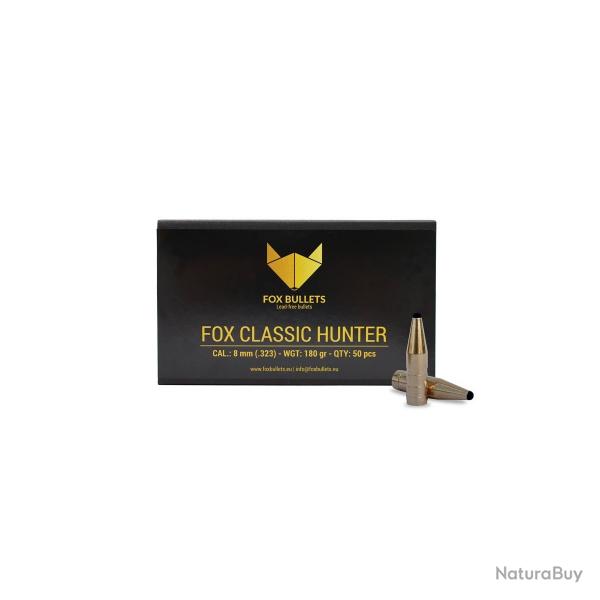 Boites de 50 Ogives Fox Bullets Fox Classic Hunter cal.8MM 180G