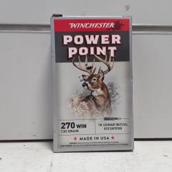 X20 balles Winchester POWER POINT  cal.270win 130grains