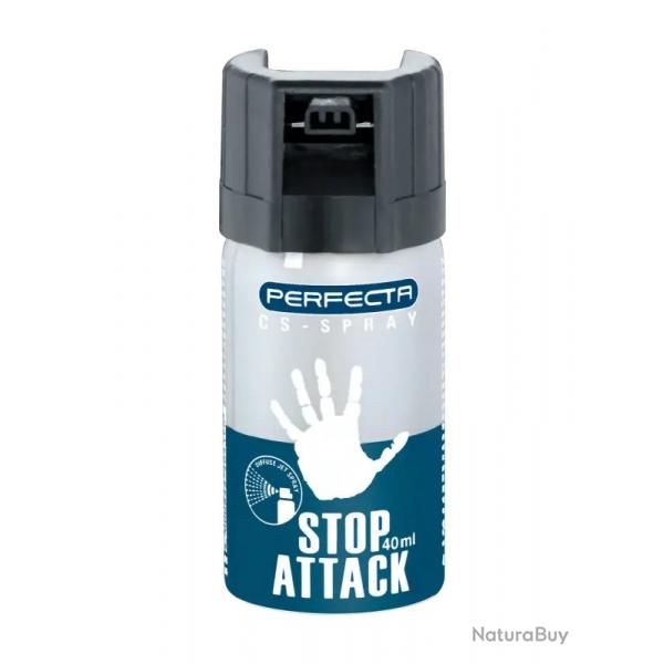 Bombe anti-agression Perfecta STOP ATTACK GAZ CS 40 ML