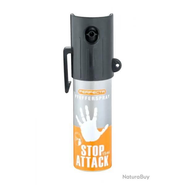 Bombe anti-agression Perfecta STOP ATTACK GAZ OC POIVRE 15 ML