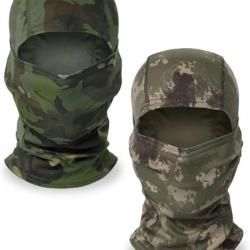 2 Pièces Cagoule Masque de Ski Camouflage Cagoule Couverture de Visage Tactique Cyclisme