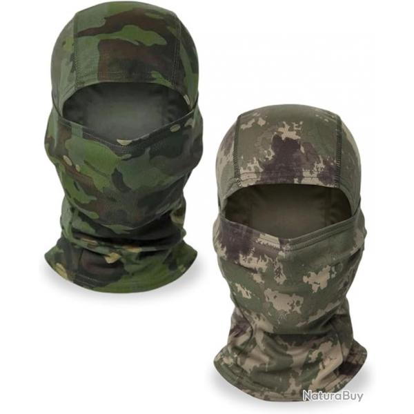 2 Pices Cagoule Masque de Ski Camouflage Cagoule Couverture de Visage Tactique Cyclisme