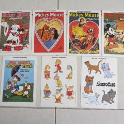 7 Buvards Walt Disney 1970