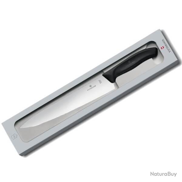 Couteau 25 cm  dcouper Victorinox Swiss Classic noire avec bote 6.8003.25G